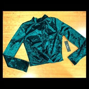 Emerald green crop top